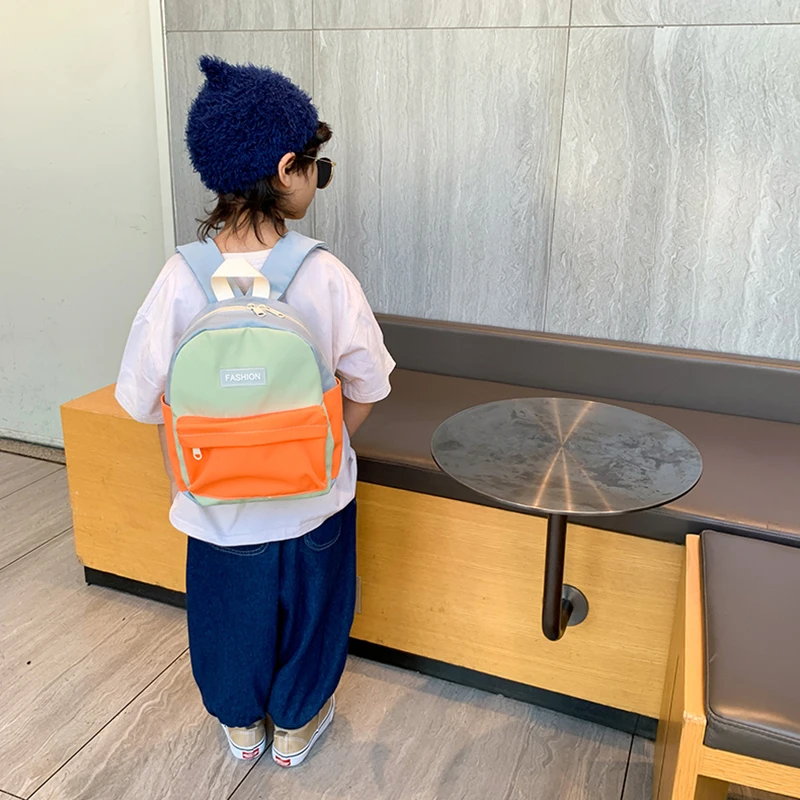 Casual Children's Backpack  New Korean Style Trendy Little Boy Kindergarten Bag Small And Medium Class Baby Double Should... - 3