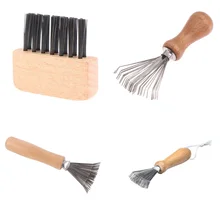 

1pcs Wooden Plastic Comb Cleaner Delicate Cleaning Removable Hair Brush Comb Cleaner Tool Handle Embeded Salao Tool