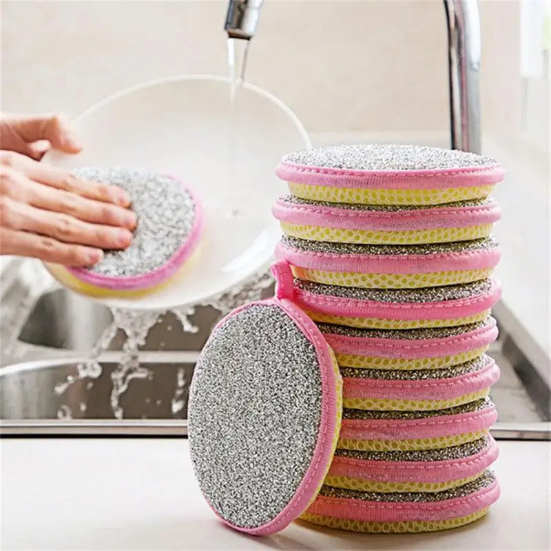 Household Double Sided Kitchen Cleaning Sponge Kitchen Cleaning Sponge  Scrubber Sponges For Dishwashing Bathroom Accessories - AliExpress