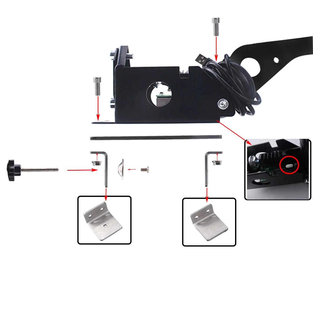 New Logitech Brake System 14 Bit Hall Sensor Usb Handbrake Sim For Racing Games G25/27/29 T300 T500 Fanatec Osw Dirt Rally BLACK