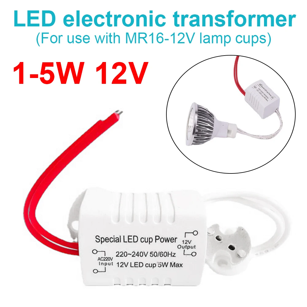 220V Electronic Transformer Spotlight Adapter Light Bulb MR16-12V 1-5W Driver Power Supply Halogen Lamp Voltage Converter _ - AliExpress Mobile