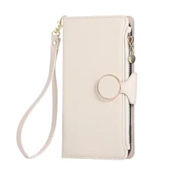 Elegant Solid Color Zippered Cross - Body Phone Case with Handmade Leather Cover for Sony Xperia 1 VIII (CX YXK)