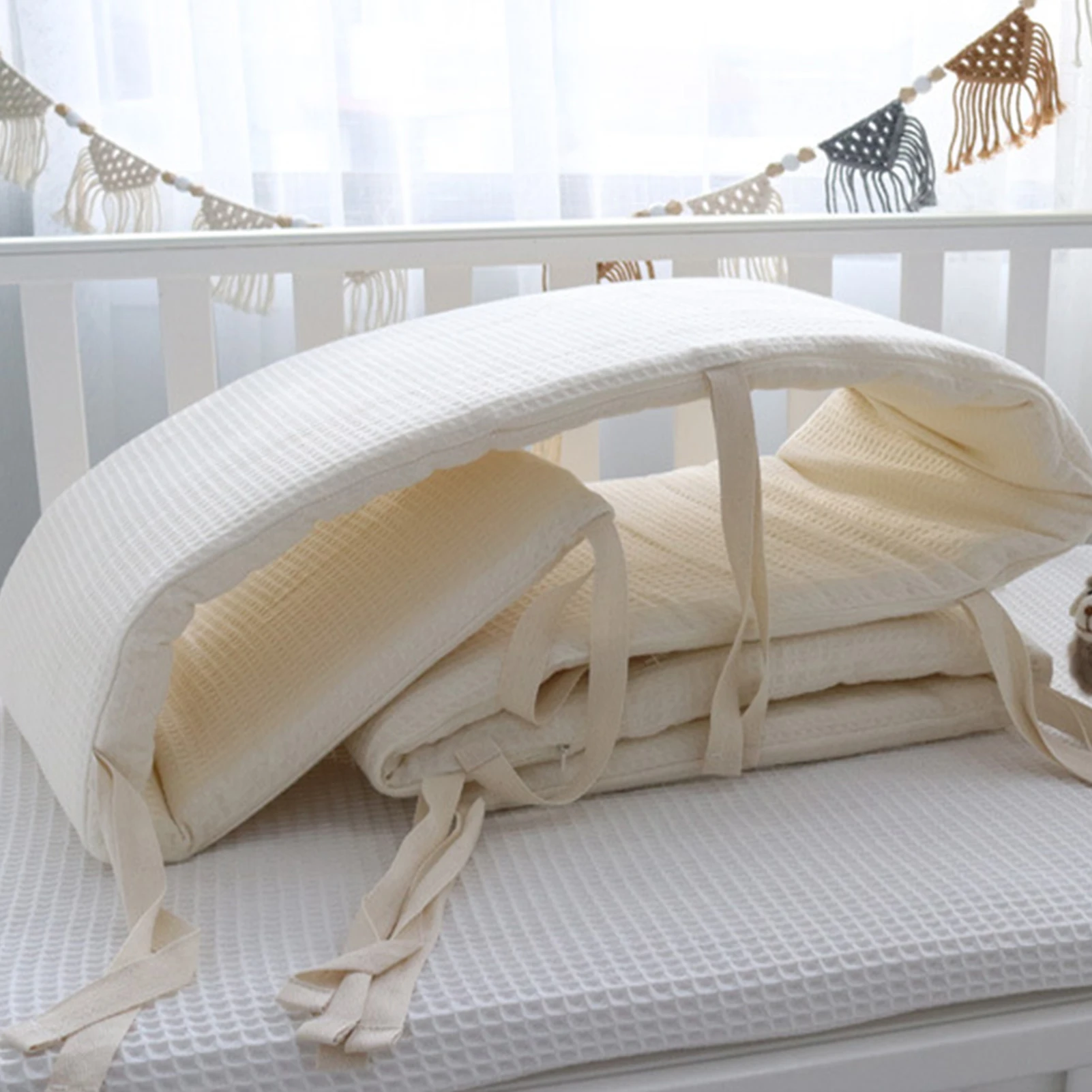 Cotton Breathable Baby Crib Bumper Pads Crib Liner Cot Sets 1PC 200cm
