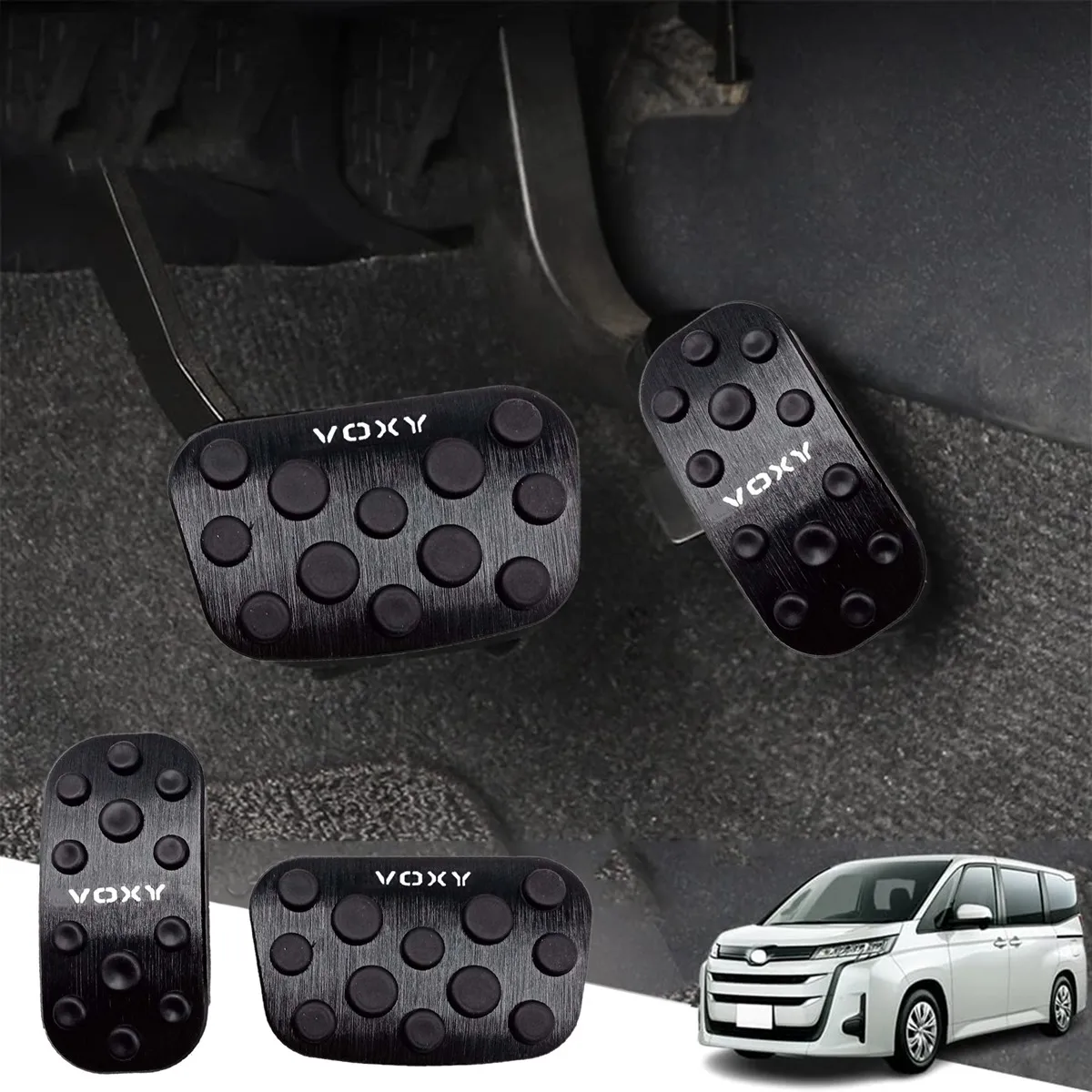 Car Foot Pedal Pads Cover for Toyota Voxy 90 Series