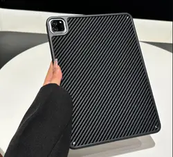 Carbon Fibre Hard Shell Case for Tablets - Sleek and Durable Protection (Full Black)
