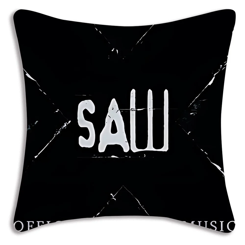 2023 Horror Thriller Movie Saw X Pillow Covers Cartoon Sofa Decorative Home Double-sided Printing Short Plush Cushion Cover 5