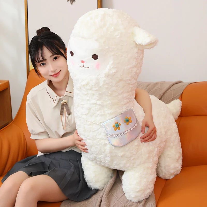 Kawaii Alpaca Stuffed Plush Doll Soft Cute Cartoon Animal Pillow Cushion Home Decoration Baby Appease Toy Children Birthday Gift 100% baby alpaca misty mountain плед