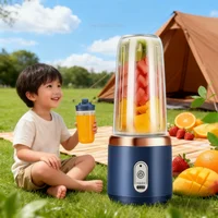 40W Portable Blender Cup with Sharp Blades 1500mAh Battery Double Cups Juicer for Smoothie Juice Shakes Travel Picnic Home Use 5
