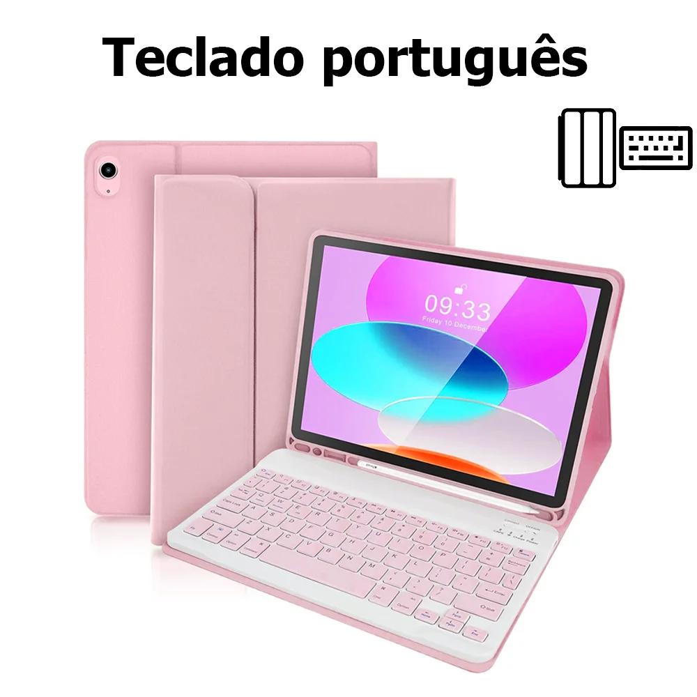 Sleek Bluetooth Tablet Keyboard & Mouse Set with Protective Case
