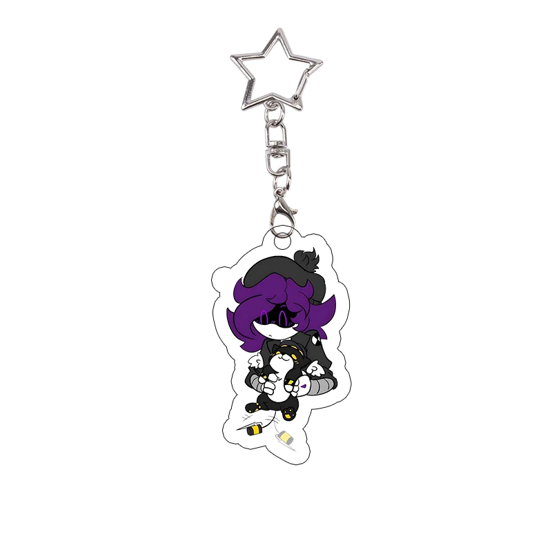 Cute Anime Charm - Acrylic Keychain with Star Chain Pendant - Festival Gift