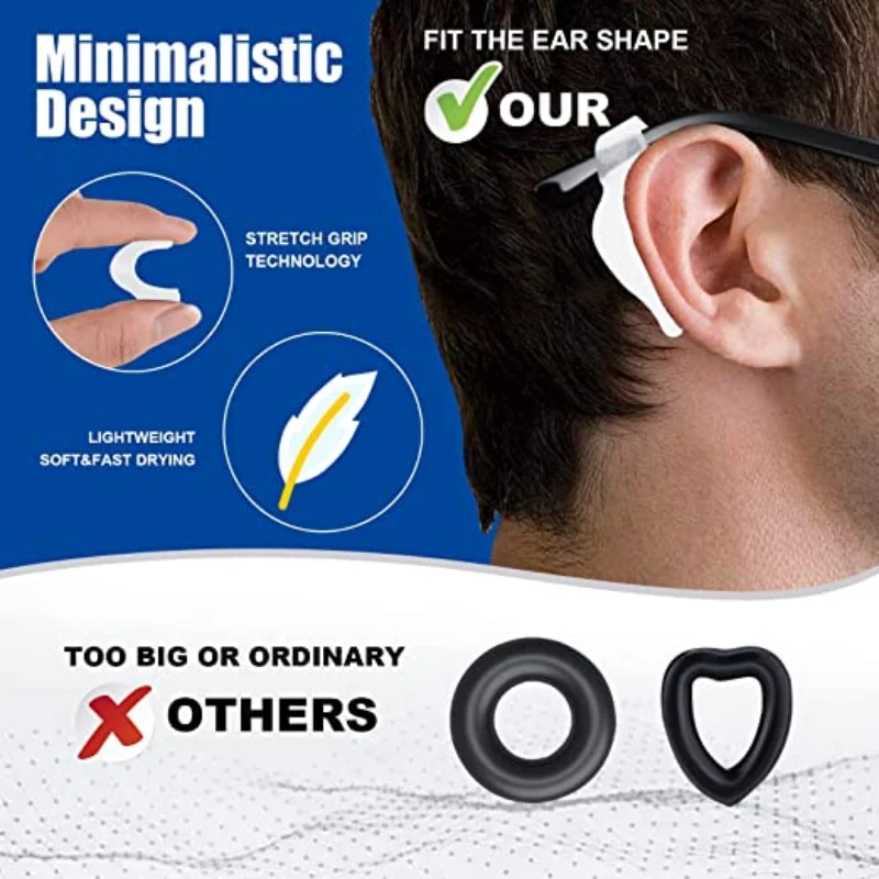 Anti-slip Ear Hook Glasses Leg Sleeve Bracket Fastener Eyeglasses Accessories,glasses anti slip sleeve,glasses retainer