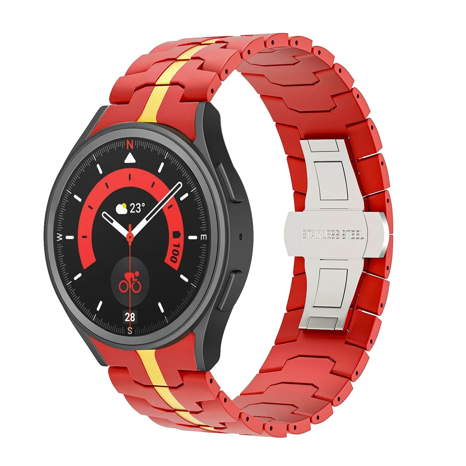 Titanium Color Stainless Steel No-Gaps Bracelet