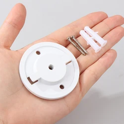 White Smart Camera Wall Mounting Base with Ceiling Hanging Capability and Screw Bag (1PC)