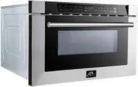 24" Inch. Microwave Drawer Oven with Touch Open Door - 1.2 Cubic Feet Electric Oven Capacity - Stainless Steel Child Safety Lock 2