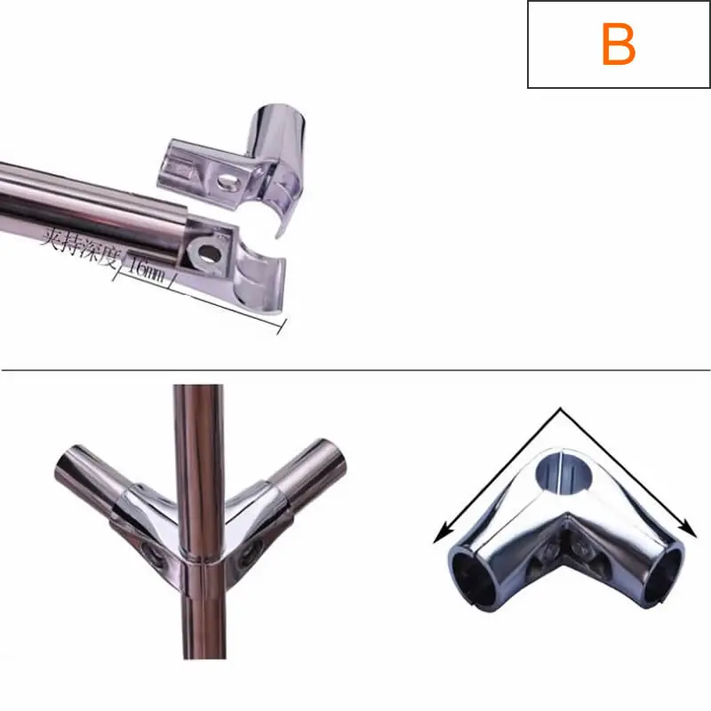 Alloy Tube Connector for 25mm 32mm Diameter Tube Pipe Clamp DIY Clothes Display Rack Indoor Bright Surface pipe fitting,hose pipe fitting,water pipe fitting