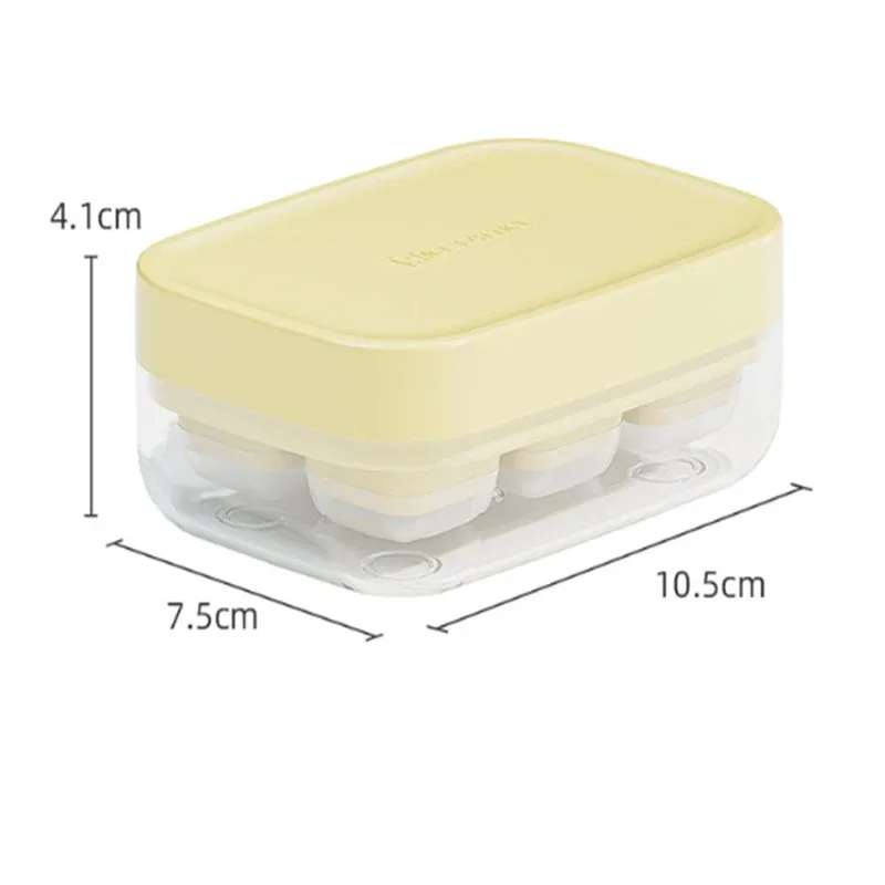 6Grid Silicone Ice Cube Mold Home Refrigerator Ice Box Press with Cover Frozen Ice Cube Magic Tool Food Grade Mini Ice Grid