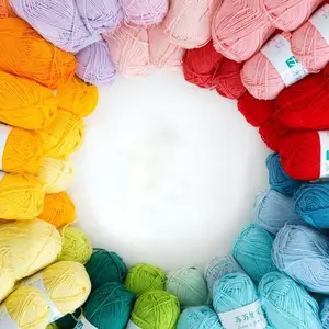 4-ply 50g Yarn Milk Cotton Knitting Wool Yarn Needlework Dyed Acrylic Yarn  Crochet Craft Sweater Hat Dolls Punch Needle Kit Yarn - AliExpress