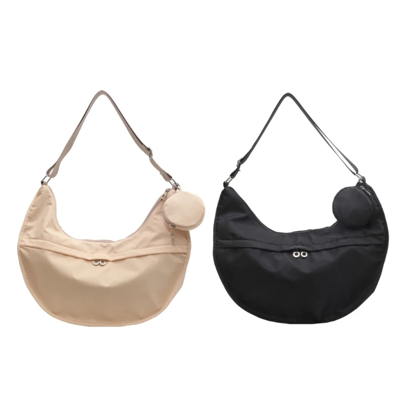

Splashproof Casual Bags Shoulder Bags Dumpling Bag Korean Crossbody Bags Solid Color Bags Fashion Bag Black/Khaki
