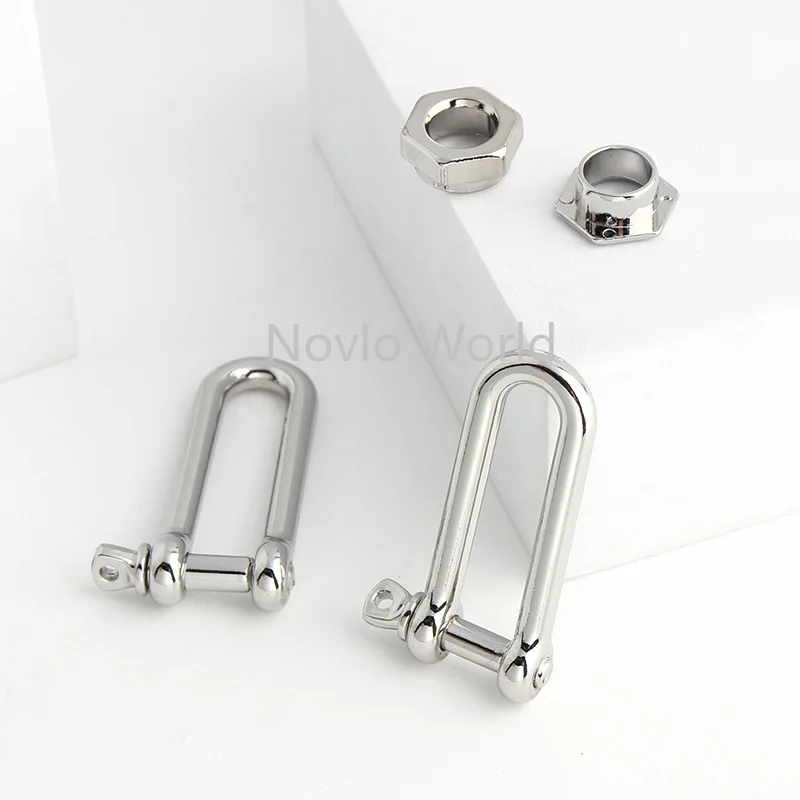 2-10Sets White Steel Eyelet Bag Connectors For Bags Belts Strap Handbags Purse Buckles Leather Crafts Adjustable DIY Accessories