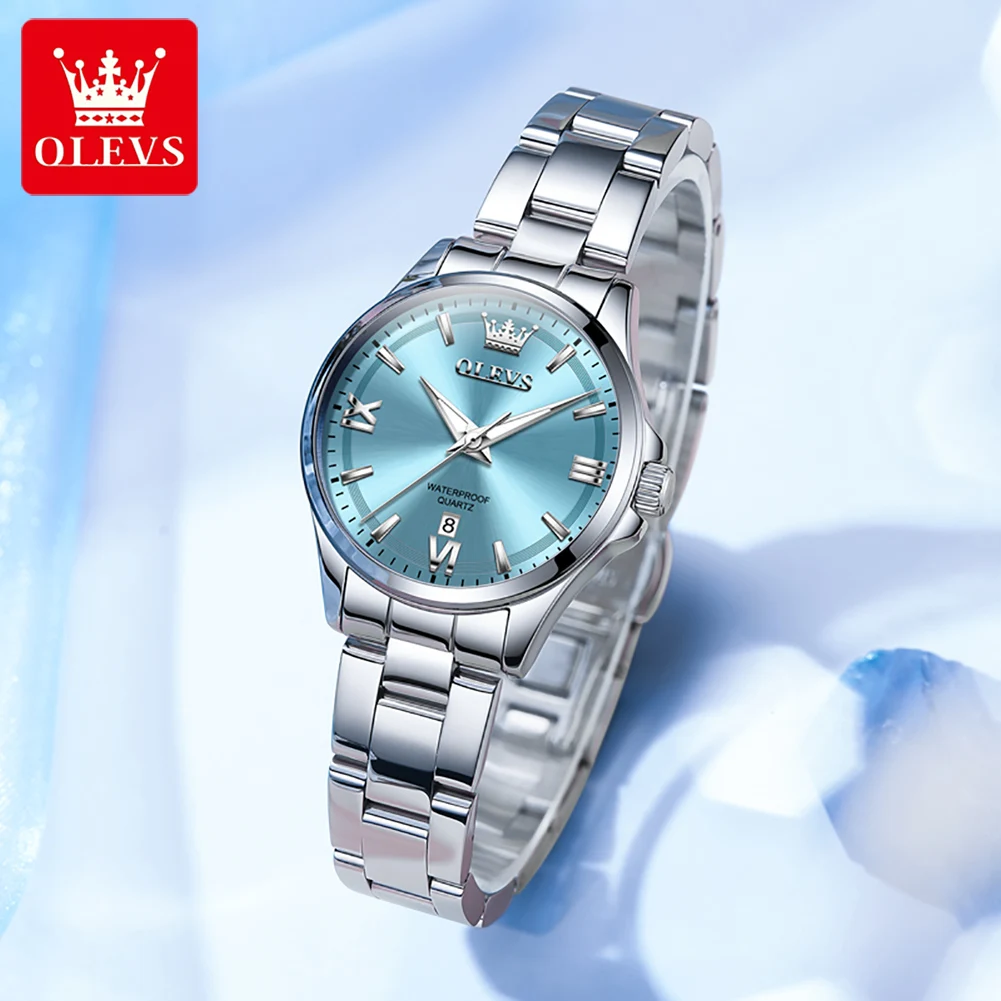 OLEVS Luxury Quartz Watch for Women Elegant Stainl...