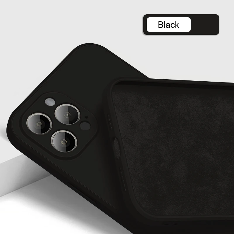 thumbnail image 1 of 3CG New Liquid Soft Silicone Square Phone Case For iPhone 15 14 11 12 13 Pro XS XR Max Mini 7 8 SE2 X Plus Shockproof Back Cover, 1 of 5