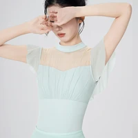 Women Black Ballet Leotard Short Sleeve Dance Leotard High Eelastic Gymnastic Bodysuit Teen Girls Balllerina Outfits for Dancing - Image 3