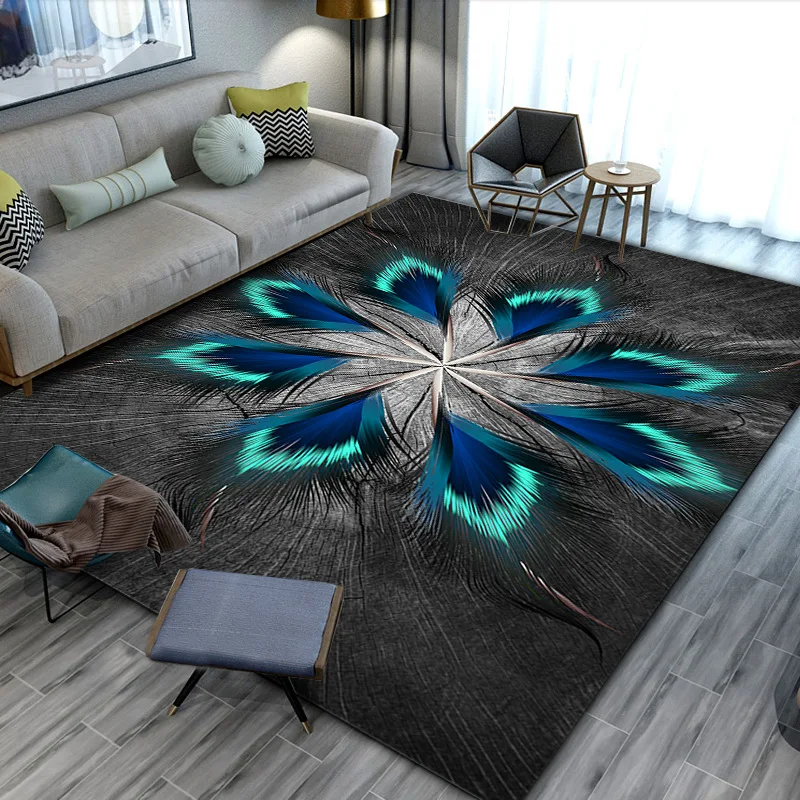 Papier Peint Intissé Salon, Chambre à Coucher - Orchidées Bleues - Une Variation - 100cm X 70cm