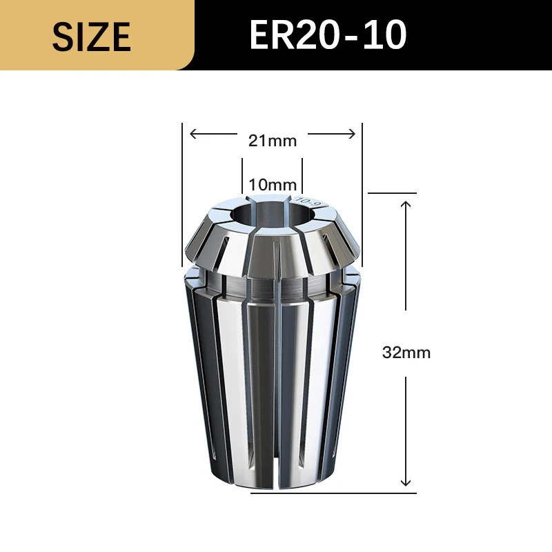 2 Pezzi Dado Di Serraggio ER20-A Bilanciato Per Fresatrice CNC - Filettatura M25*0.5P