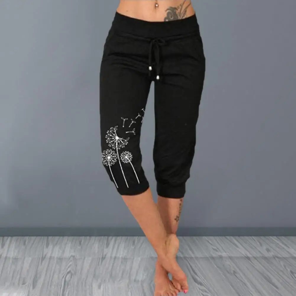 

Fabulous Skin-touching Elastic Waistband Casual Simple Mid-calf Pants Female Clothing Cropped Pants Casual Pants