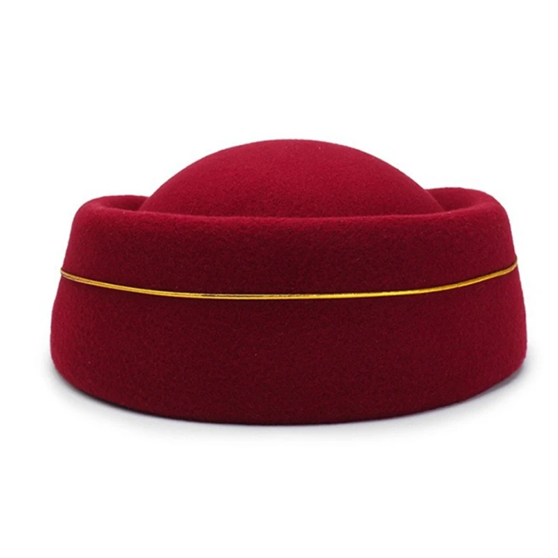 Damen Flugbegleiterin Kleidung Zubehör Flugbegleiterin Kostüm Flugbegleiterin Hut Stewardess Cosplay Business Uniform – Detail 6