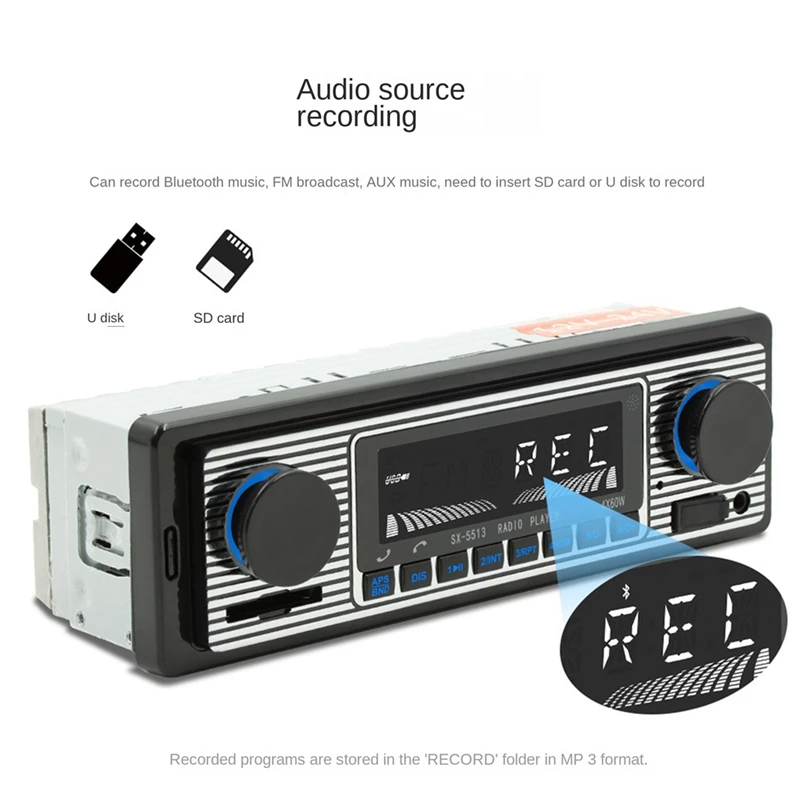 4-Kanal 60w Bluetooth Autoradio wie gezeigt Auto MP3-Player Plug-in u Disk  Autoradio mit Verkabelung schutz funktion für Auto