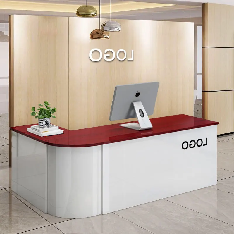Роскошный стиль, Скандинавская Стильная современная передняя стойка регистрации, угловая офисная мебель для офиса