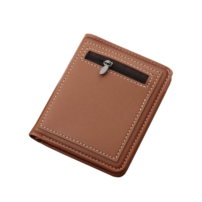 Men's Wallet Short Money Clip, Fashion Multi-card Lychee Pattern