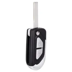 Premium Flip 2 - Button Remote Key Shell Case Cover with VA2/HU83 Blade for With HU83 Blade
