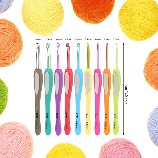 Crochet Hooks Large Size Comfortable Grip Handles Yarn Knitting Needle  Tools