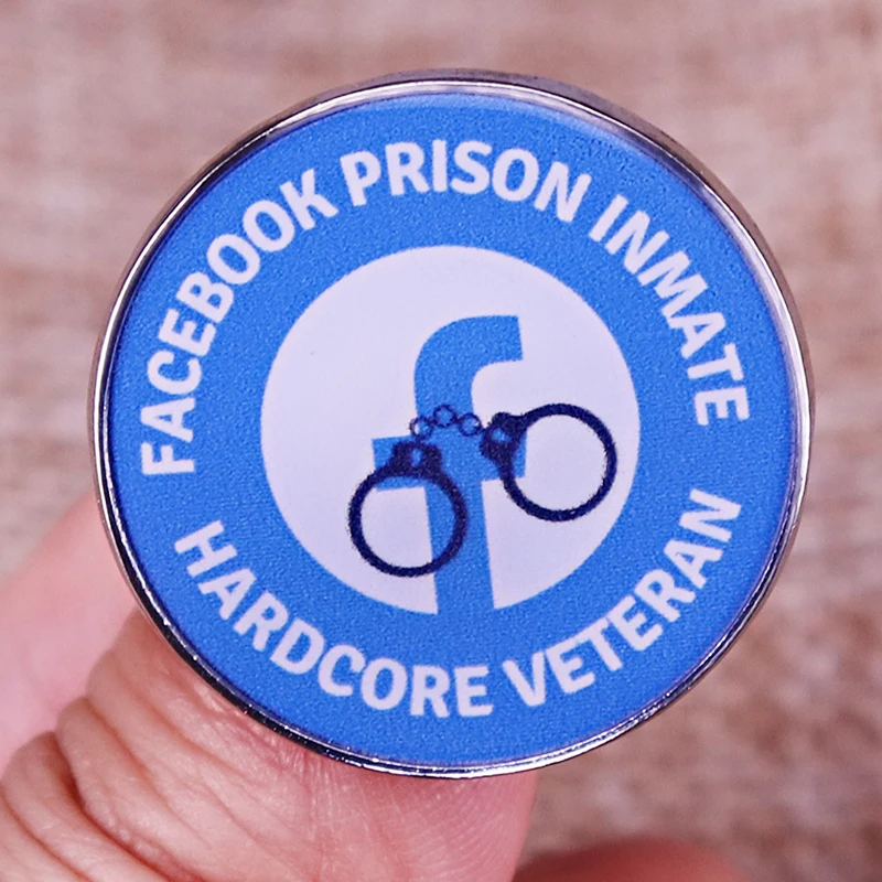 Facebookprison Inmate Hardcore Veteranenamel Pin Badge Brooches