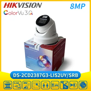 Telecamera IP Hikvision DS-2CD2387G3-LIS2UY/SRB 8MP Smart Hybrid Light con ColorVu, Telecamera di Rete Fissa a Torretta