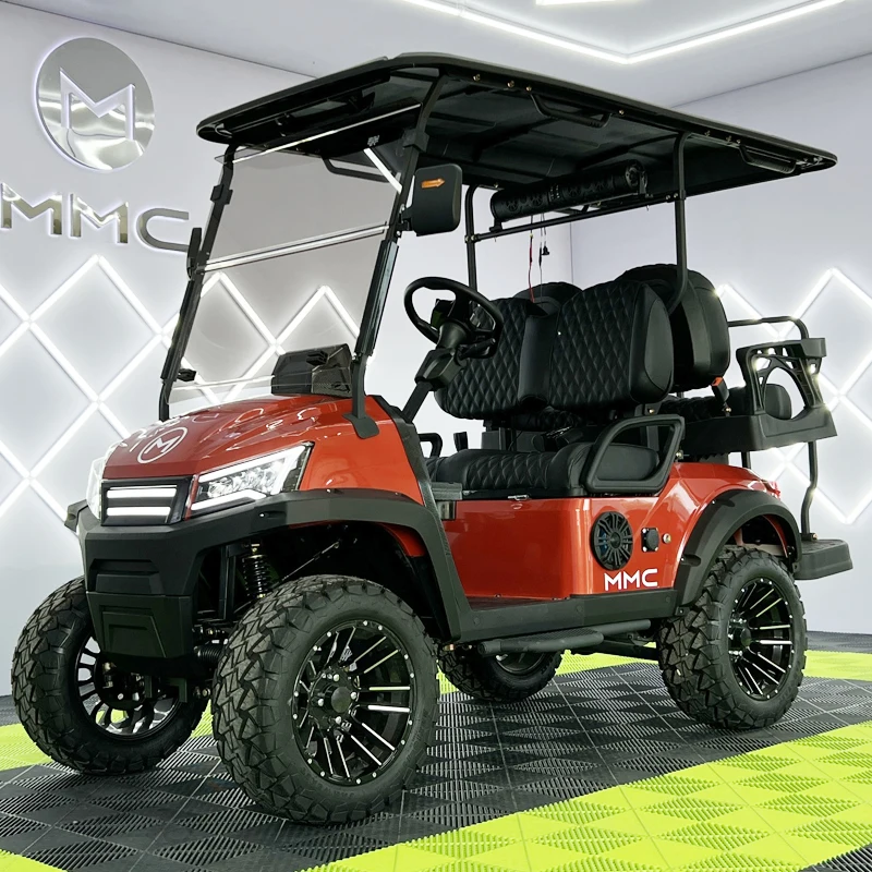 2025 Golf Cart Rental Luxurious Street Legal Lithium Battery Electric Lifted Nice Wheels Golf Car Cart - Image 4