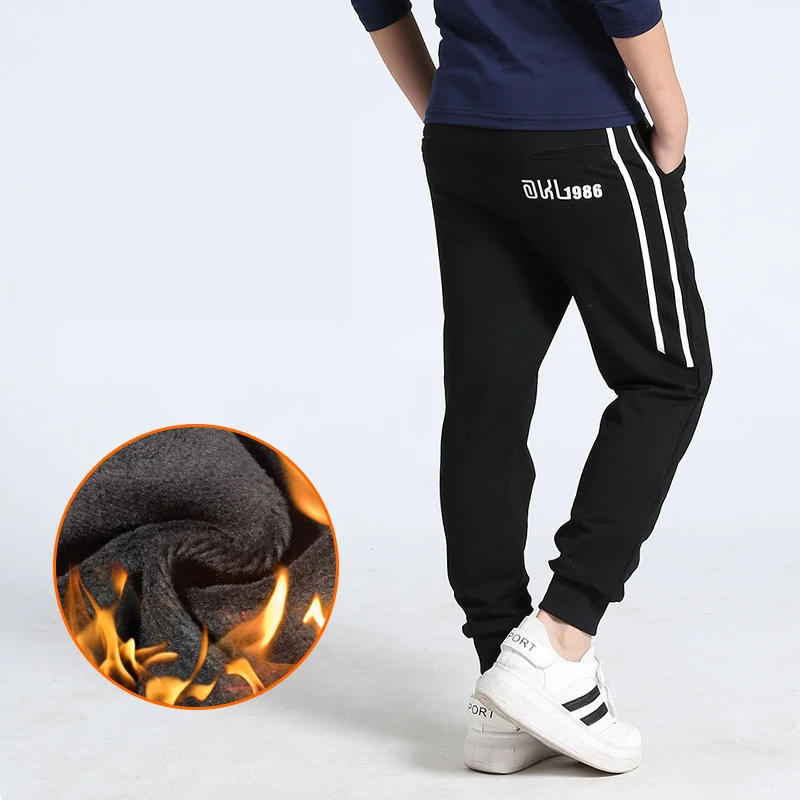 Teenage Boys Pants Cotton Winter Thick Kids Trousers Sports Pants For Boys Autumn 5 6 8 10 12 14 Year Casual Kids Boy Clothes
