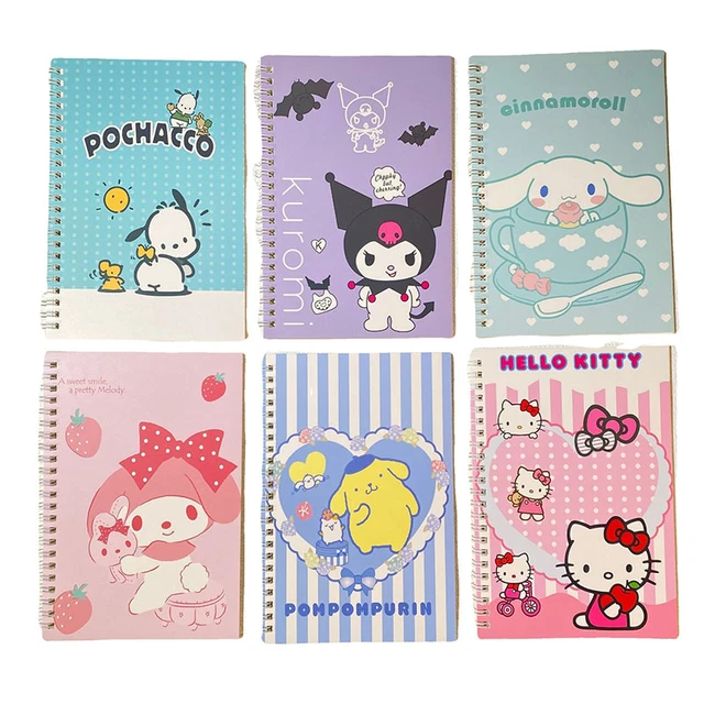 6pcs Sanrio Notebook Spiral Sketchbook Hello Kitty Kuromi Cinnamorol  Notepad Journal Planner Office School Stationery Supplies - AliExpress