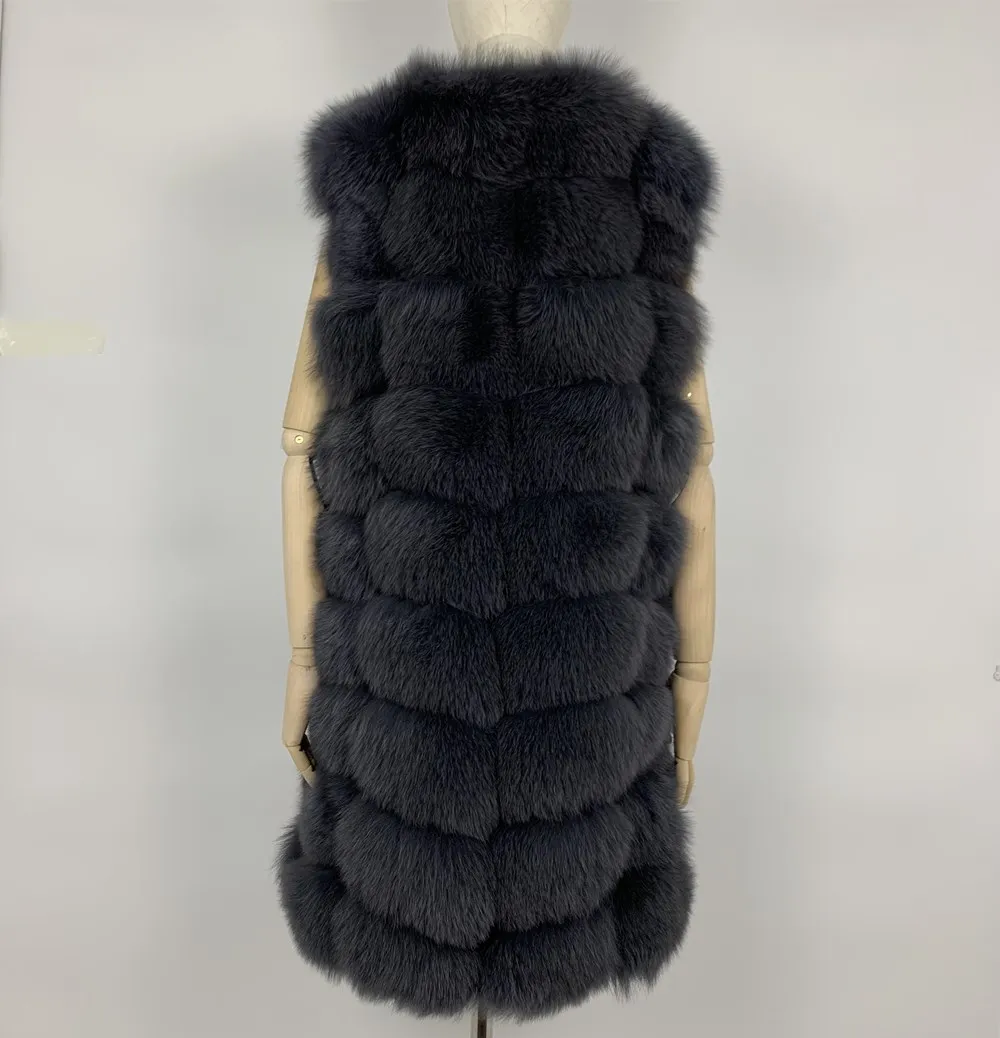 ralph lauren puffer jacket 88cm Natural Real Fox Fur Vest Natural Fur Coat 7XL Female Coats Vest Waistcoat long Fur Coats Real Fur Coat Fox Vest Jacket packable down jacket