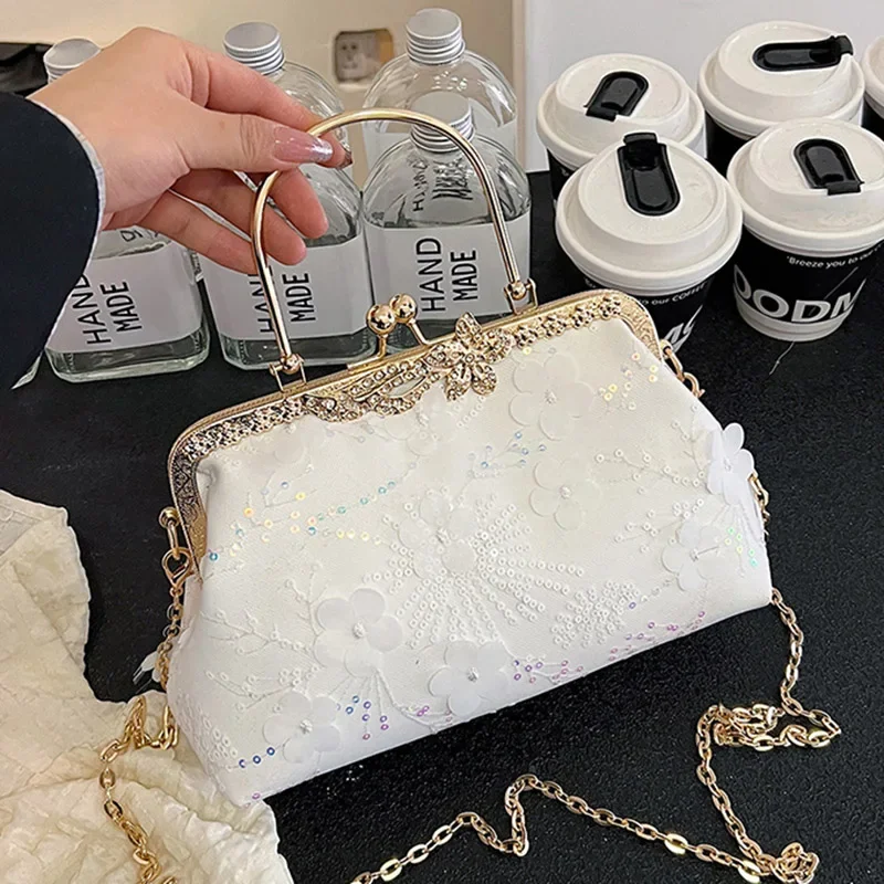 Fashion Sequins Handbags Women Shoulder Bags For Party Wedding Bridal Bag