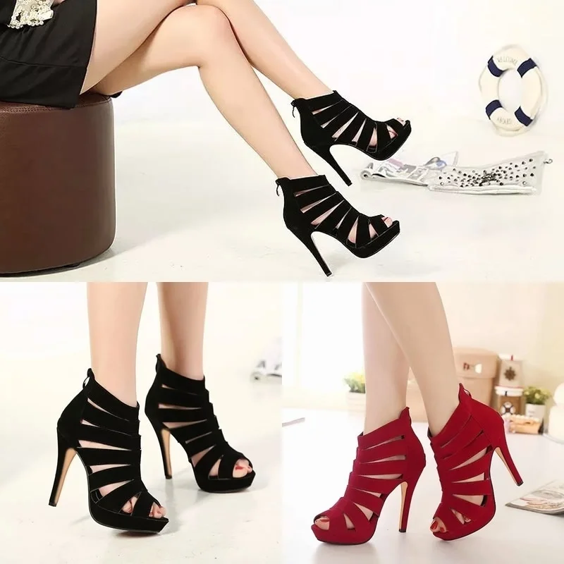 

Loslandifen Sexy Womens Fashion Platform Pumps Peep Toe Stiletto High Heels Sandal Shoes wedding shoes 806H-3VE