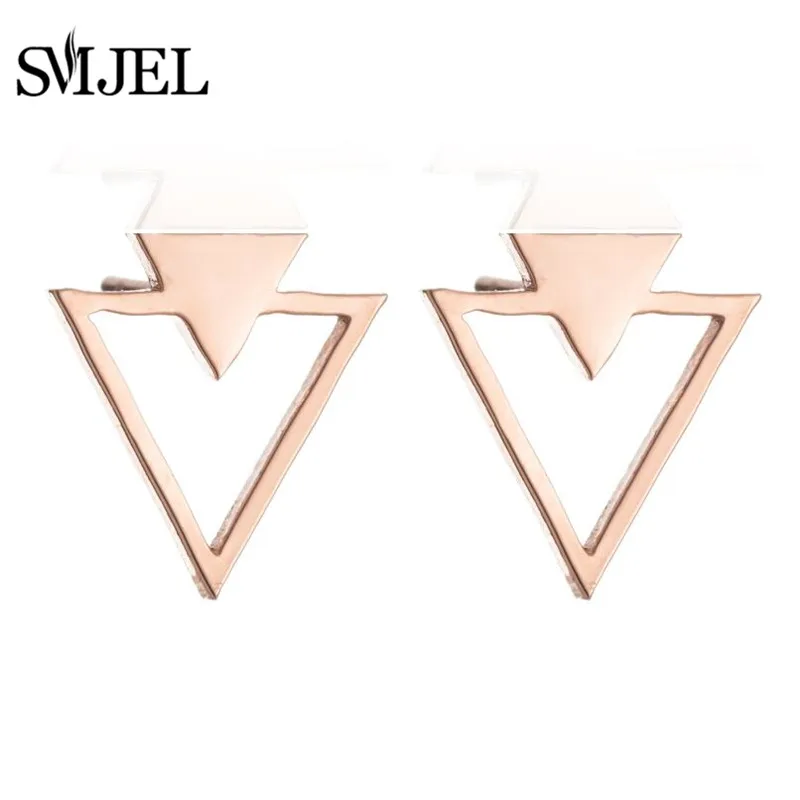 2026 Schwarze Edelstahl-Ohrringe Geometrische Punk-Schneeflocken-Pins Herz-Schwalben-Ohrstecker Modeschmuck Geschenk für Freunde – Detail 34