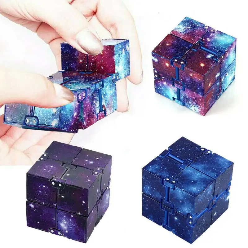 Galaxy Speace Fidget Cube Children Gift Toy Adults Stress Relief Magic Cubes 