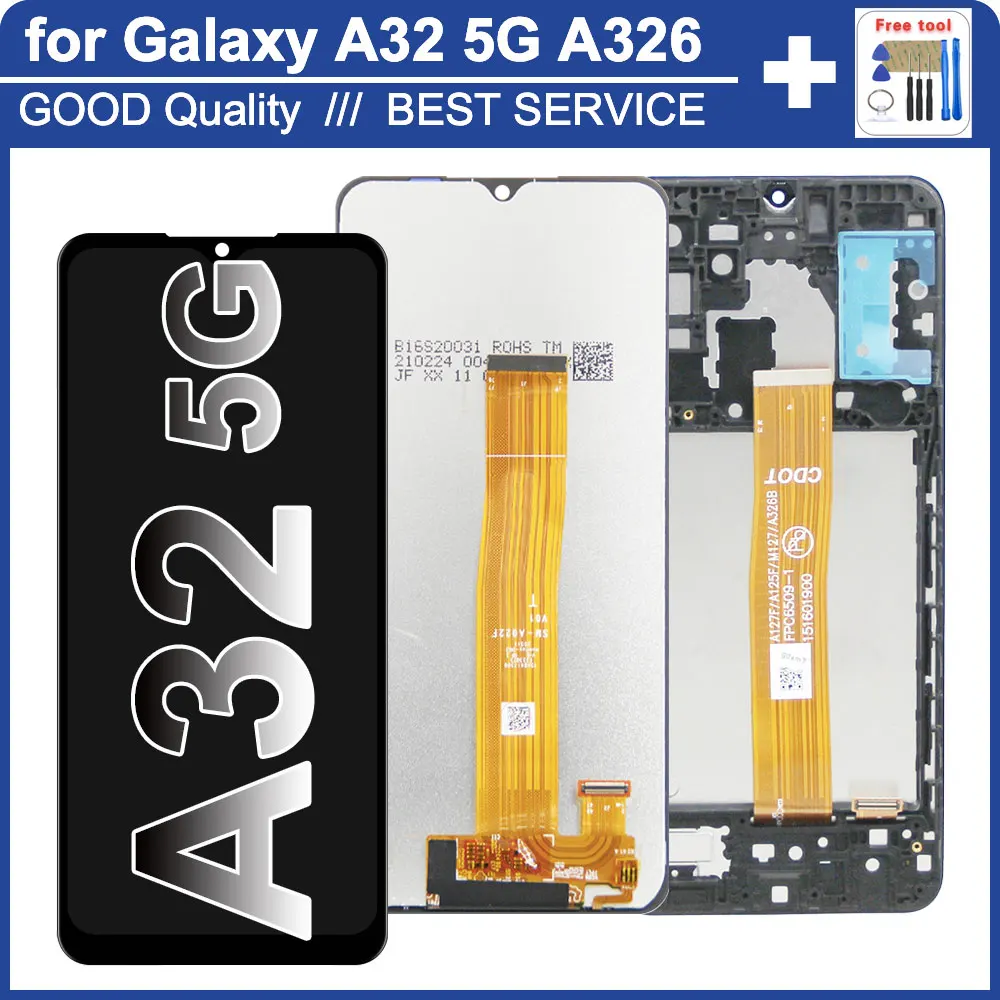 

Новый протестированный ЖК-дисплей для Samsung Galaxy A32 5G A326, сменный ЖК-дисплей с сенсорным экраном для Samsung A32, дисплей для телефона A326U