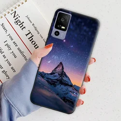 Stylish Soft Silicone TPU Fashion Back Cover for TCL 40 Series - Painted Bumper Design (B0151)