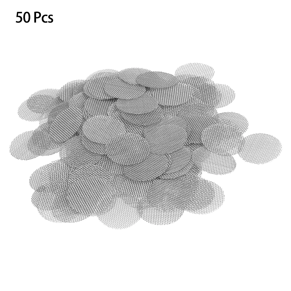 Hookah Accessories 50pcs Stainless Steel Hookah Filter Metal Wire Tobacco Pipe Screens Thick Multifunctional Smoking Accessories hookah accessories,smoking pipe filters