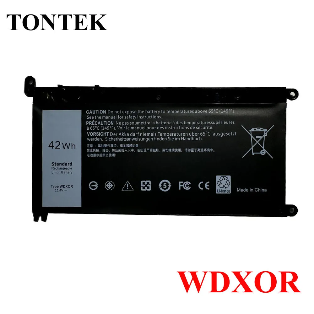 WDX0R Battery For Dell Inspiron 13 5000 5368 5378 7368 7378 14 7000 7560 7460 5468 15 7560 5538 5567 5568 P61F T2JX4 3CRH3 WDXOR