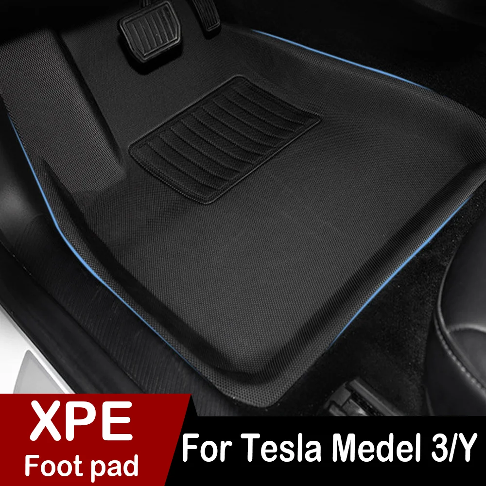 

Car Floor Mat For Tesla Model Y 2020-2023 Model3 2019-23 Left Right Rudder XPE Waterproof Non-slip 3D Foot Pad Tesla Accessories